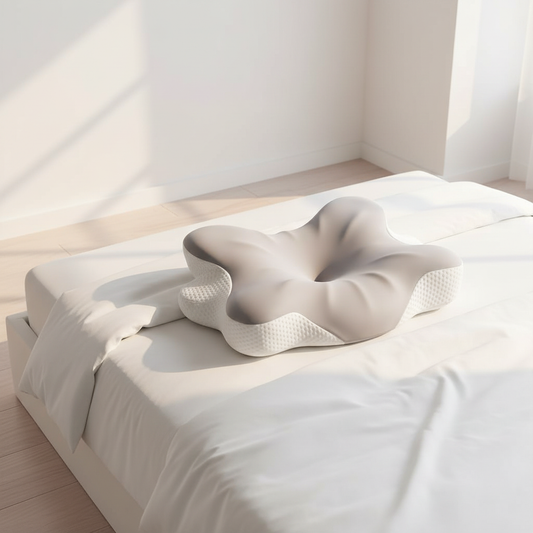 Sedovia Kissen für Seitenschläfer in Wolkenform auf einem Bett